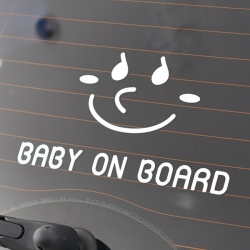 smile baby on board sticker 차량용 데칼 스티커