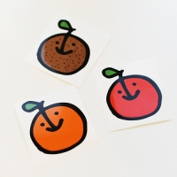 과일 스티커 귤 사과 배 FRUIT sticker 차량용 스티커 데칼