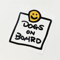 도그 온 보드 DOG ON BOARD 메모 차량용 데칼 스티커