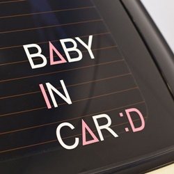 BABY IN CAR 투톤 차량용 데칼 스티커