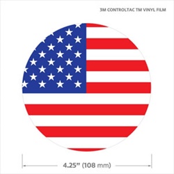 고뱃지 ROUND GOGRAPHIC - FLAG US 차량용 데칼 스티커